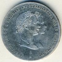 Ausztria 1854. 1G Ag "II.Ferenc József és Erzsébet hercegnő" T:2-/3+