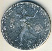 Ausztria 1908. 5K Ag "Jubileum" T:3