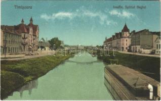 Temesvár, Timisoara; Józsefváros, Bégasor, uszály / Iosefin, Splaiul Beghei, river, barge