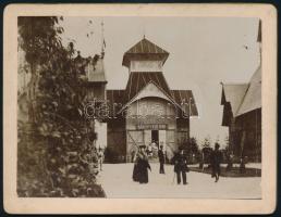 cca 1890 Veszprém, kiállítás, bakonyi házi ipar kiállítótere, keményhátú fotó, 10×13 cm