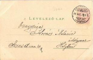 1899 Pig eating meat. litho