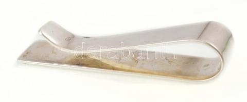 Ezüst(Ag) pénzcsipesz. Jelzett, h: 5 cm, nettó: 15,4 g