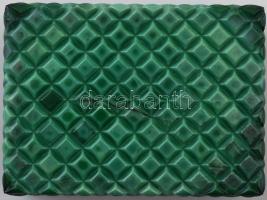 Malachitüveg, öntött, ékszertartó doboz, hibátlan, 5,5x12 cm