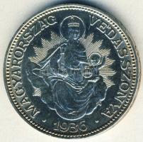 1936. 2P Ag "Madonna" T:2-/3+ kis ph.