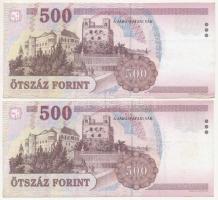 2001. 500Ft "EA 6810676" + 2002. 500Ft "EA 9785610" T:III