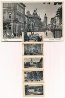 Kassa, Kosice; Kossuth Lajos utca, Europa szálloda. leporello / street, hotel. leporellocard