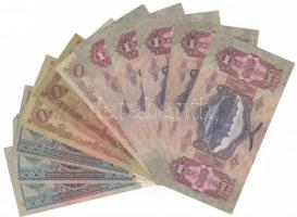 1930. 100P (5x, egyik csillagos) + 1941. 20P (3x) + 1945. 10.000P (3x) T:III