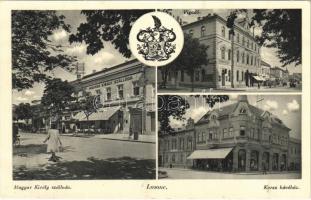 1943 Losonc, Lucenec; Magyar királyi szálloda, Vigadó, Korzo kávéház / hotel, redoute, cafe