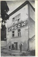 1939 Ungvár, Uzshorod, Uzhhorod, Uzhorod; Speck borozó és kerthelyiség. Mély út 10. / inn, wine bar (vágott / cut)