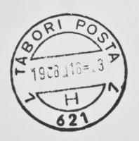 Tábori posta bélyegző, jó állapotban, h: 13 cm