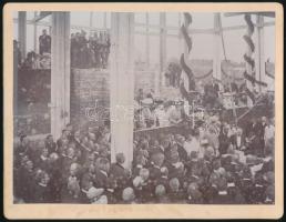 1912 Budapest XIV. Rózsafüzér királynéja templom építése; Alapkő letétel Auguszta főhercegnő részvét...