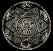 Ólomkristály csiszolt tál. Hibátlan. d: 20 cm, m : 11 cm