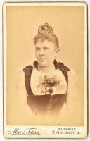 cca 1873-1910 16 db keményhátú fotó Mai és Társa budapesti műterméből, 10,5x6,5 cm és 20,5x11 cm köz...