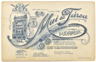 cca 1873-1910 16 db keményhátú fotó Mai és Társa budapesti műterméből, 10,5x6,5 cm és 20,5x11 cm köz...