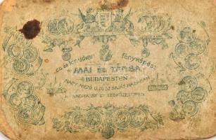 cca 1873-1910 16 db keményhátú fotó Mai és Társa budapesti műterméből, 10,5x6,5 cm és 20,5x11 cm köz...
