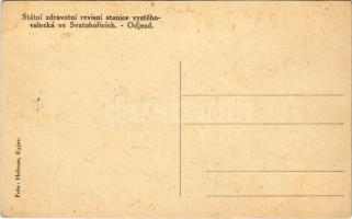 Svatoborice, Státní zdravotni revizní stanice vystehovalecká ve Svatoboricích, Odjezd / departing fr...