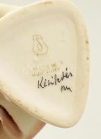 Drasche porcelán mackó, kézzel festett, jelzett, hibátlan, 7,5x5 cm