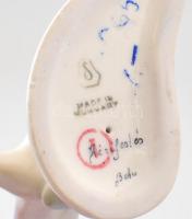 Drasche porcelán sirály, kézzel festett, szennyeződéssel, 8,5x16 cm