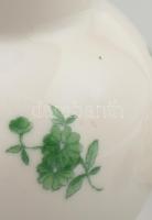 Herendi zöld rózsa mintás porcelán lámpa. Kézzel festett, jelzett, minimális kopással. bura nélkül. ...
