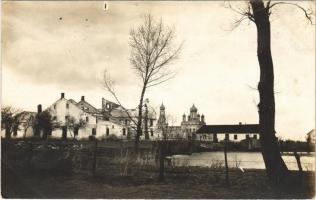 1917 Chelm, Kulm, Holm, Cholm; orosz templom és agyonbombázott sörgyár / WWI ruins of a brewery, Russian church. photo (EK)