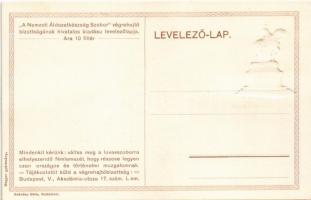 Nemzeti Áldozatkészség Szobor segélylap. Dombornyomott / WWI Austro-Hungarian K.u.K. military charit...