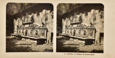 cca 1900-1920 Vegyes külföldi sztereófotó tétel, 51 db, 18x9 cm