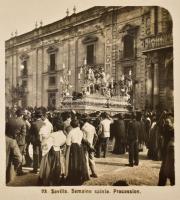 cca 1900-1920 Vegyes külföldi sztereófotó tétel, 51 db, 18x9 cm