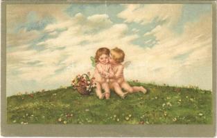 Children art postcard, angels. M. Munk Wien Nr. 1173. (fa)