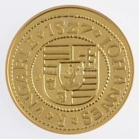 DN "Magyar aranypénzek utánveretben - Szapolyai János dénár" jelzett, aranyozott Ag emléké...