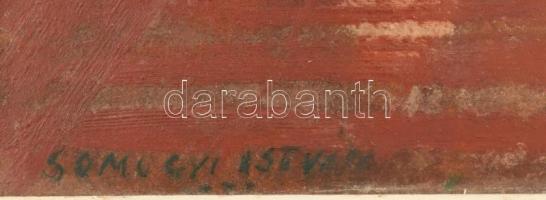 Somogyi István (1930-1998): Csendélet. Olaj, farost, jelzett, keretben, 50×40 cm