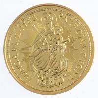 DN "Magyar aranypénzek utánveretben - Mária Terézia 2 dukát" aranyozott Ag emlékérem tanús...