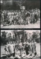 cca 1940-1960 3 db csoportkép: Müller testvérek rt. Május 1. felvonulás + 1 db karton.