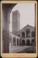 cca 1890-1910 Milánó, Sant Ambrogio bazilika, keményhátú fotó, 16,5x10,5 cm
