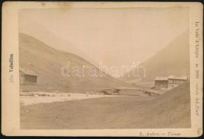 cca 1880-1900 Alta Valtellina (Olaszország), La Valle di Livigno, keményhátú fotó, kissé foltos, 16,5x11 cm