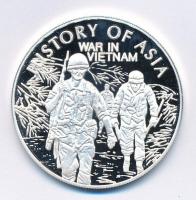 Cook-szigetek 2004. 1$ Ag Ázsia történelme - Vietnámi háború kapszulában (19,57g/0.999/39mm) T:PP  Cook Islands 2004. 1 Dollar Ag History of Asia - War in Vietnam in capsule (19,57g/0.999/39mm) C:PP