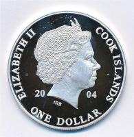 Cook-szigetek 2004. 1$ Ag "Ázsia történelme - Nagy Sándor" kapszulában (19,34g/0.999/39mm)...