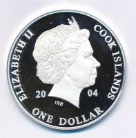 Cook-szigetek 2004. 1$ Ag "Ázsia történelme - Pearl Harbour" kapszulában (19,73g/0.999/39m...