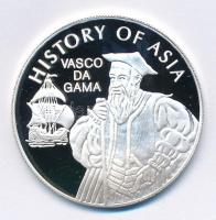 Cook-szigetek 2004. 1$ Ag Ázsia történelme - Vasco da Gama kapszulában (19,21g/0.999/39mm) T:PP  Cook Islands 2004. 1 Dollar Ag History of Asia - Vasco da Gama in capsule (19,21g/0.999/39mm) C:PP