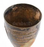 1929 "Stuller László elnök urunknak" Nagykanizsai Kerékpár Egylet serleg, kopottas állapot...