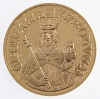 DN "Nagy uralkodócsaládok - Luxemburgi-ház, IV. Károly dukát" aranyozott Cu-Ni emlékérem t...