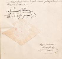 1878 Középszolnoki (Erdély) főesperesi kinevezés báró Bémer Pál részére Ferencz József király és Tre...