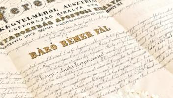 1878 Középszolnoki (Erdély) főesperesi kinevezés báró Bémer Pál részére Ferencz József király és Tre...