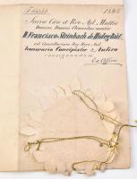 1845 Udvari titkári kinevezés hidegkúti Steinbach Ferenc részére, Pesthidegkút kegyura részére, Gróf...