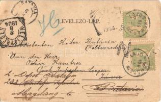 1904 Lajoskomárom, Római katolikus templom. Klökner P. kiadása (lyukak / holes)