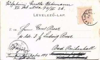 1899 Törökbálint, látkép, vasútállomás, kaszinó, zárda. Budovinsky fényképész. Art Nouveau, floral (...