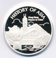Cook-szigetek 2005. 1$ Ag Ázsia történelme-Hong Kong visszakerül Kínához kapszulában (20,49g/0.999/39mm) T:PP  Cook Islands 2005. 1 Dollar Ag History of Asia-Hong Kong returns to China in capsule (20,49g/0.999/39mm) C:PP