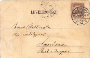 1901 Debrecen, Cs. és kir. Huszárlaktanya. Pongrácz Géza kiadása. Kiss Ferenc eredeti fényképe után ...