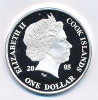 Cook-szigetek 2005. 1$ Ag "Ázsia történelme-Tokiói földrengés" kapszulában (20,35g/0.999/3...