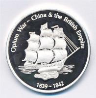 Cook-szigetek 2005. 1$ Ag Ázsia történelme - Ópiumháború - Kína és a Brit Birodalom kapszulában, tanúsítvánnyal (20,40g/0.999/39mm) T:PP  Cook Islands 2005. 1 Dollar Ag History of Asia - Opium War - China & the British Empire in capsule with certificate (20,40g/0.999/39mm) C:PP