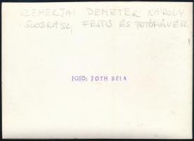 cca 1978 Szemerjai Demeter Károly (1892-1983) fotóművész, szobrász, festő, Tóth Béla pecséttel jelze...
